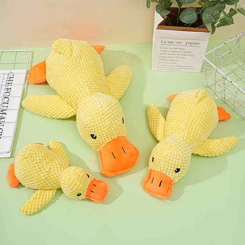 1/3 PCS Squeaky Duck for Dogs. Calming, Plush, Luxury, Sleep Aid and Durable Puppy Companion Pet.