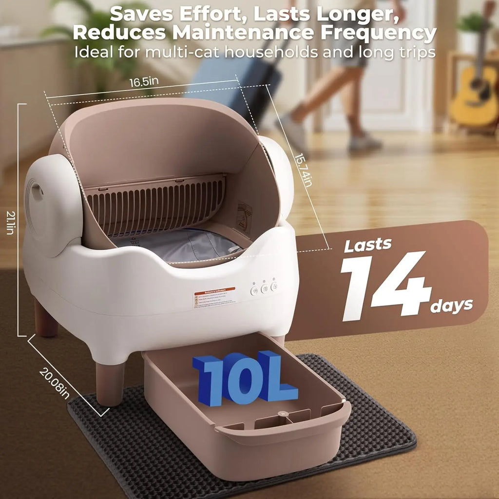 Automatic XL Litter Box, Self Cleaning Cat Litter Box, Smart with Wi-Fi App.