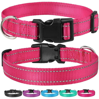 Adjustable Reflective Dog Collar Strap.