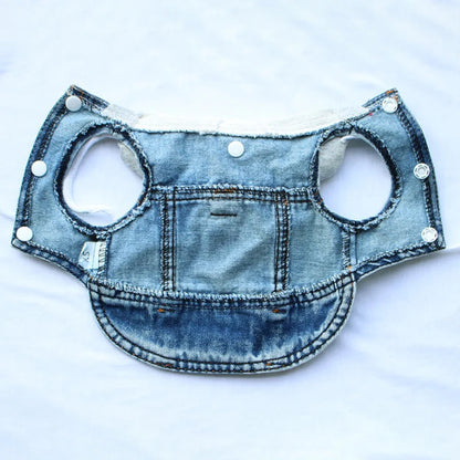 Jeans Hoodie for Small Dogs, Cats & Puppies. Sizes XS - XXL.