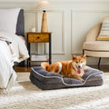 Orthopedic Dog Bed Memory Foam Pet Bed for Dogs & Cats with Washable Cover;  Non-Slip Base Waterproof Liner.