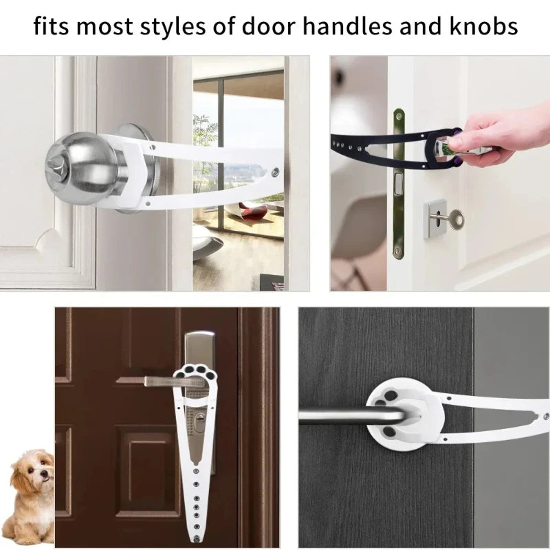 Cat Door Holder,  Latch Adjustable Dog Door Stopper.  Elastic Gate Lock,  Flex Latch Strap Keeps Dog Out From Entering Pet Gate.