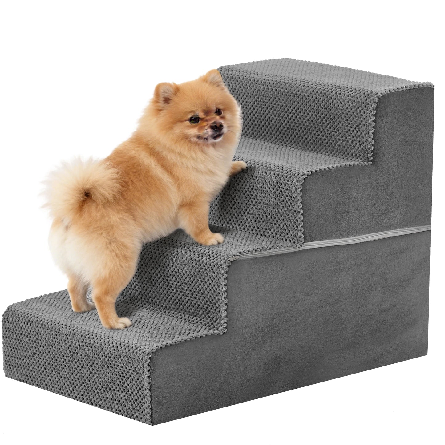 3-5 Step Right Angled Foam Dog Stairs Ramp for Small Dogs. Non-Slip Indoor Pet Ladder Ramp Stairs for Home.  3 Step, 4 Step and 5 Step Options Available.