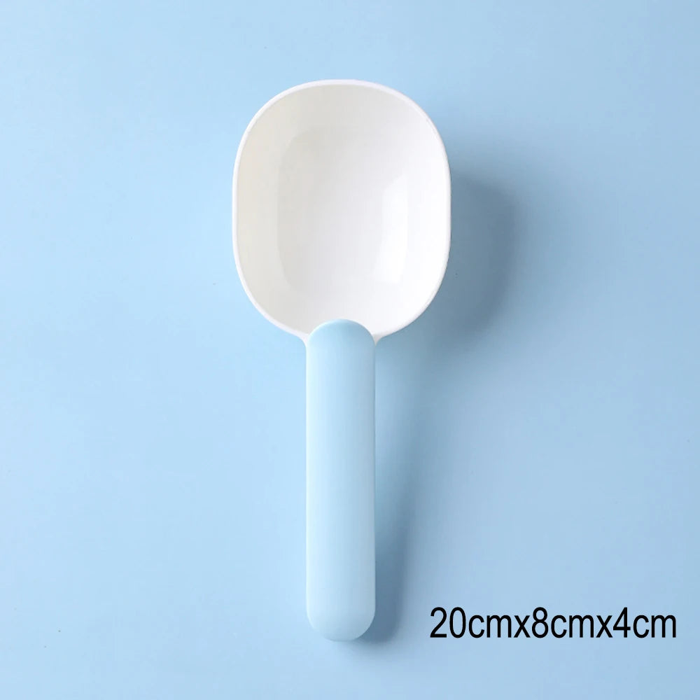 Pet Food Shovel with Sealing Bag Clip.  Handle Has Clip Built into it. For Dog and Cat Dry Food.