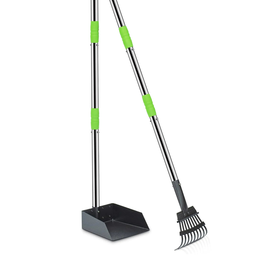 Dog Pooper Scooper, Dog Poop Tray and Rake Set.