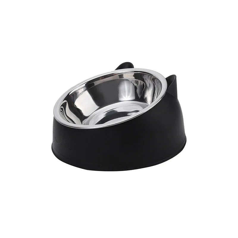 100 ML Pet Bowl 15 Degrees Raised, Non Slip Base, Drinking Water. Feeder Tilt to Safeguard Pet's Neck,