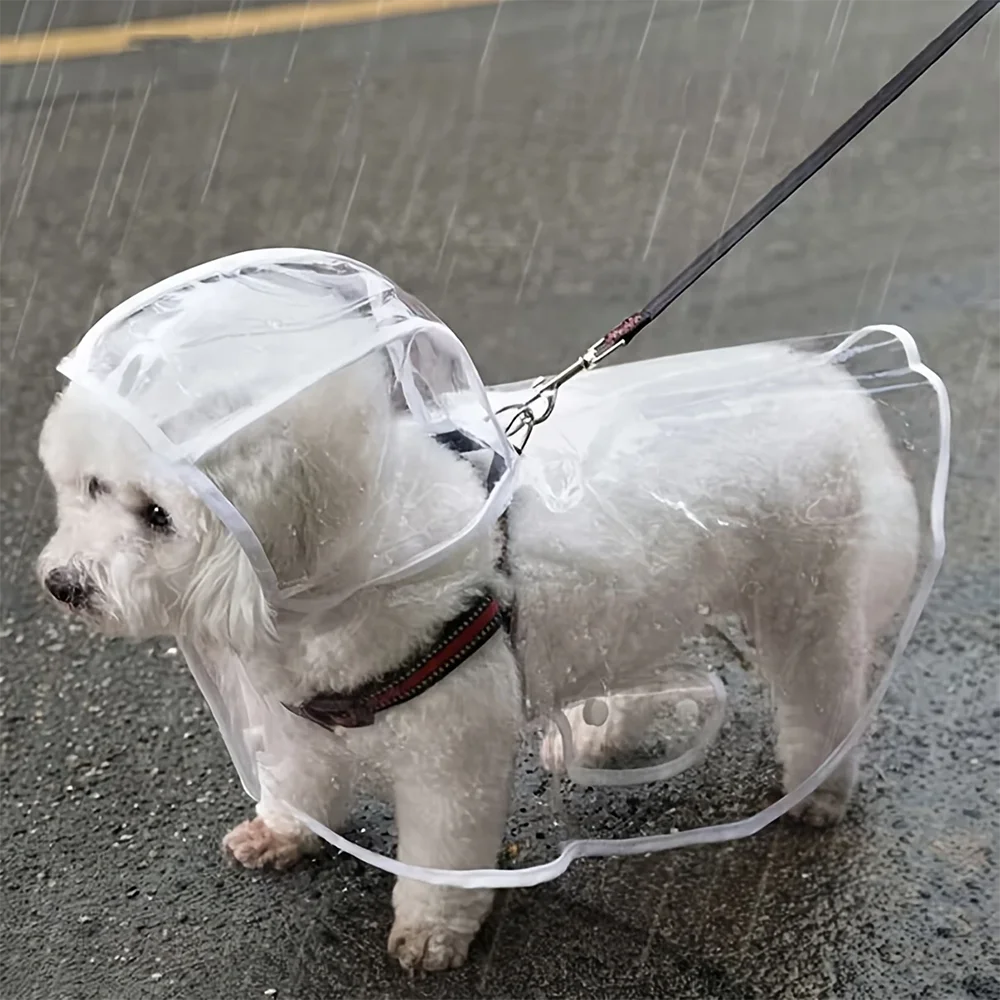 Transparent Waterproof Dog Raincoat, Raincoat for Small and Medium Sized Dogs and Cats.
