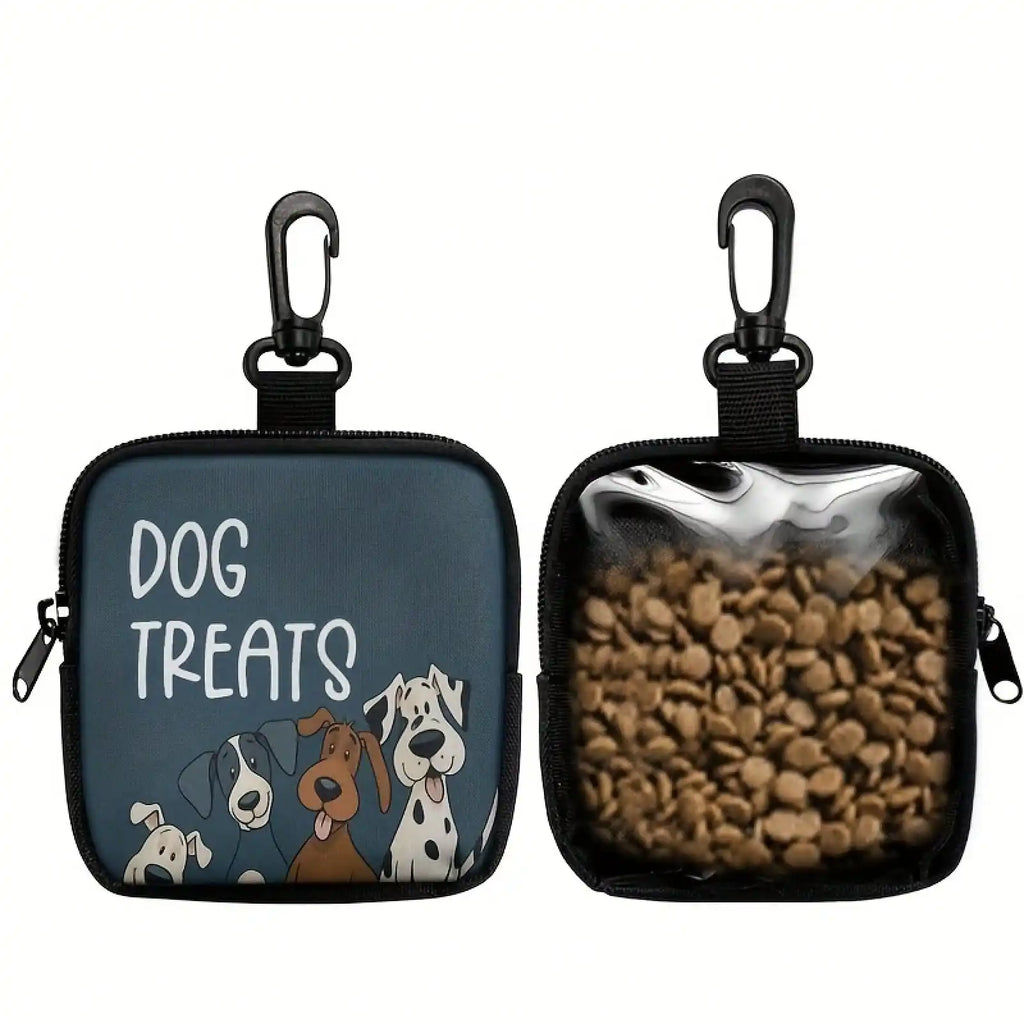 Pack of 2 pet snack bags, zipper seal - portable snack bag.