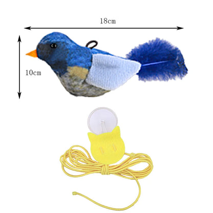 Lifelike Bird Simulation with Catnip Cat Teaser & Cat Toys.