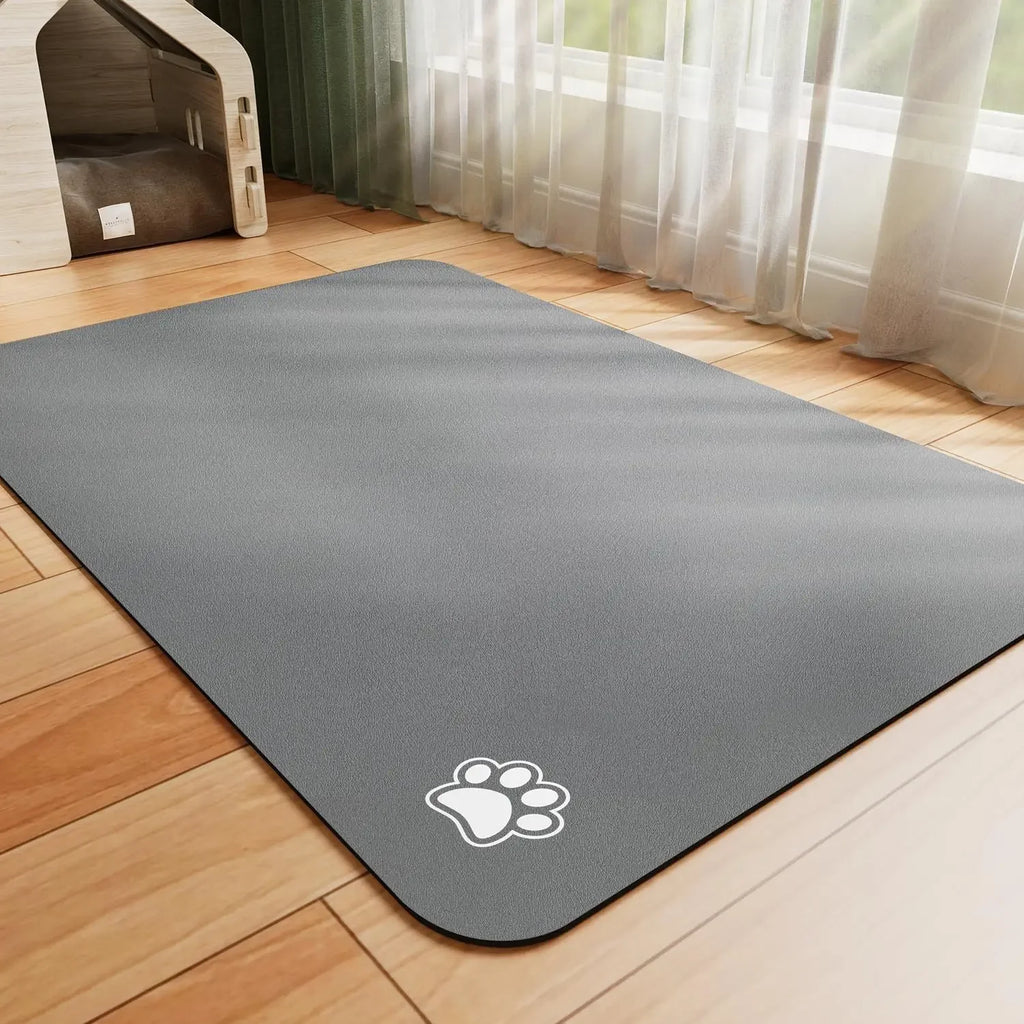 Absorbent Pet Feeding Mat for Dog and Cat Food and Water.