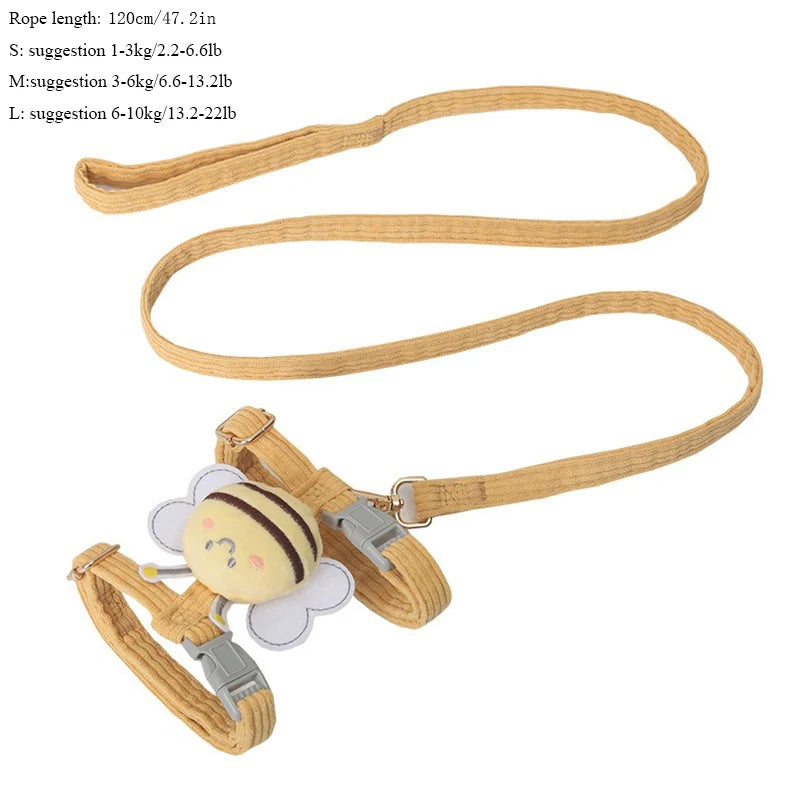 Dog Harness Leash Set for Small Dogs, Puppies and Cats.  Adjustable Harness Vest.
