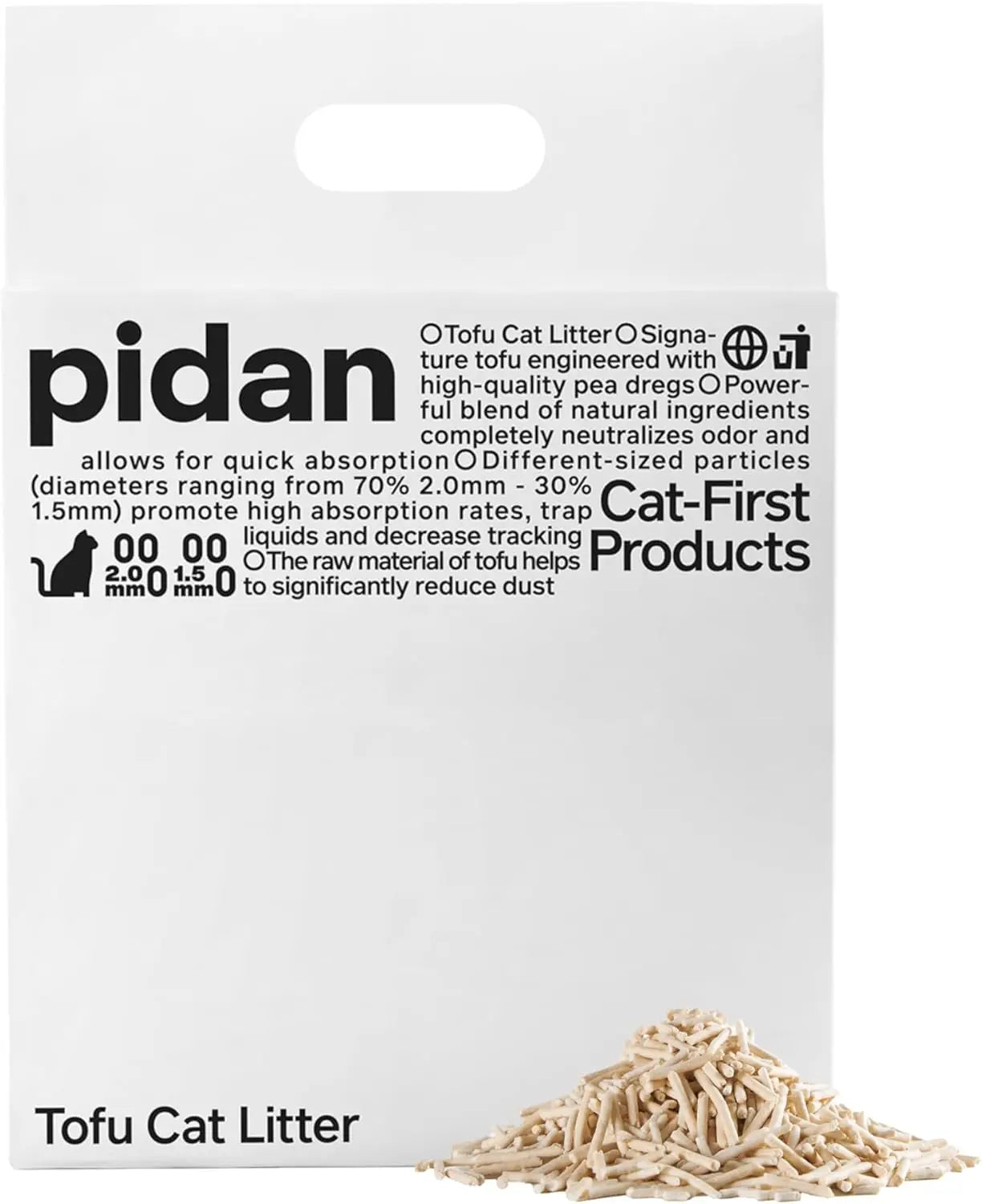 pidan Tofu Cat Litter Clumping.  Flushable,  Ultra Absorbent,  Fast Drying,  Dust-Free and Less Tracking, 5.3lb