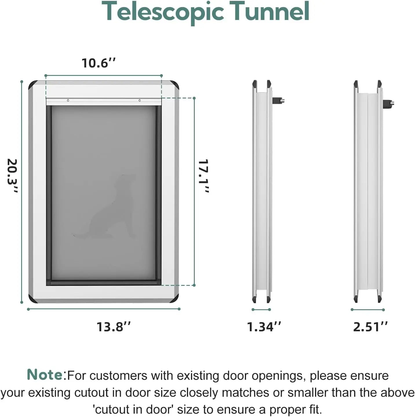 Exterior Door Application, Aluminum Frame, Rust Resistant and Energy Efficient Large Dog Door for Pets Up to 100 lb.