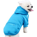 One Piece Hoodie Sweatshirts with Zipper Pockets.  Clothes for Small Dogs, Cat Costumes and Medium Sized Dogs.