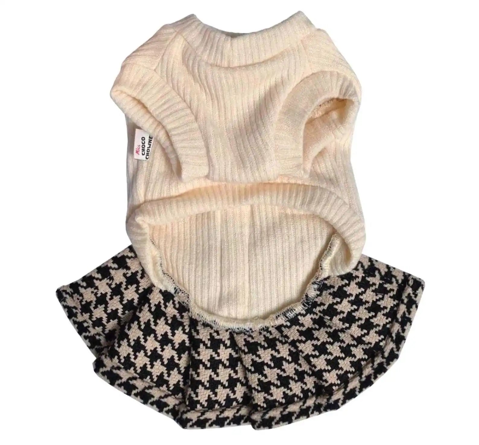 Knitted Pet Princess Dress for Dogs and Cats.  Dress for Small Dog, Puppy and Kitten.  Perfect for Spring and Autumn.