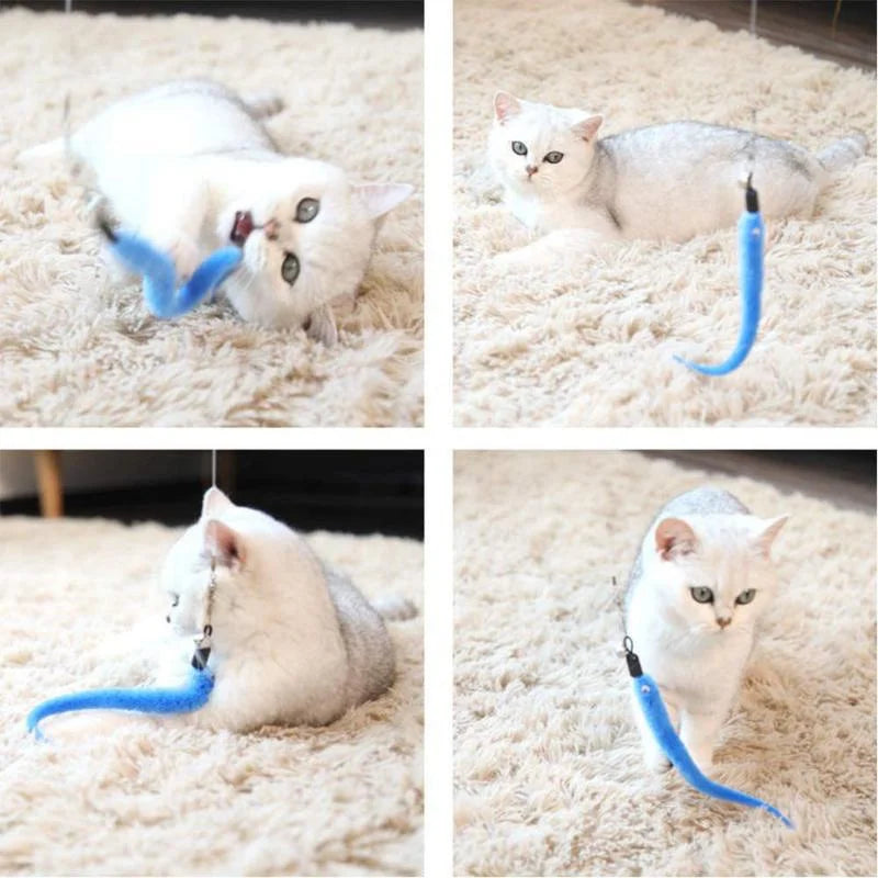 Replace Plush Cat Toy Worms, and Stick