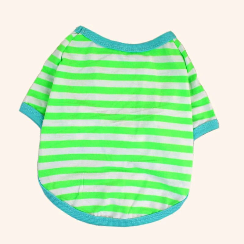 Stripe Dog T-shirt for Small & Medium Dogs, Cats and Puppies.