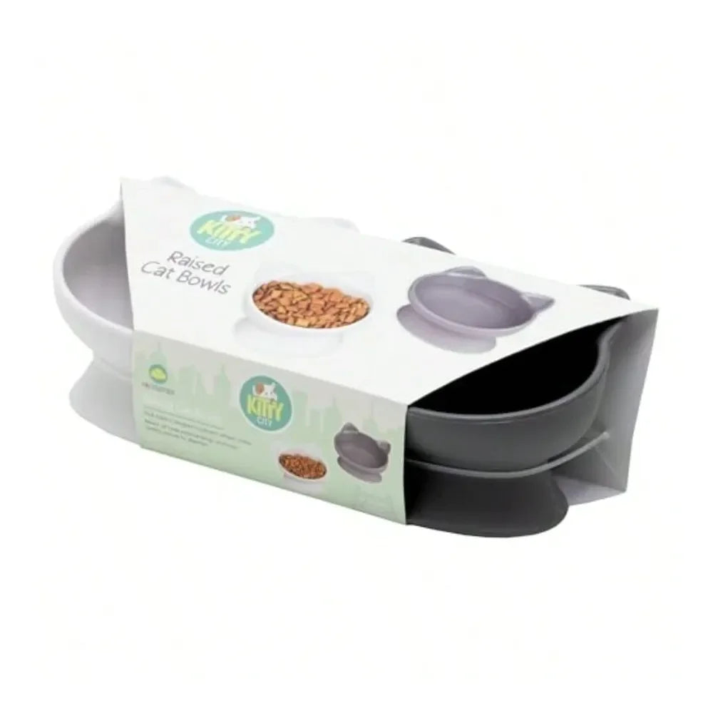Dogs and Cats Cat Ear Small Bowls 2 pack