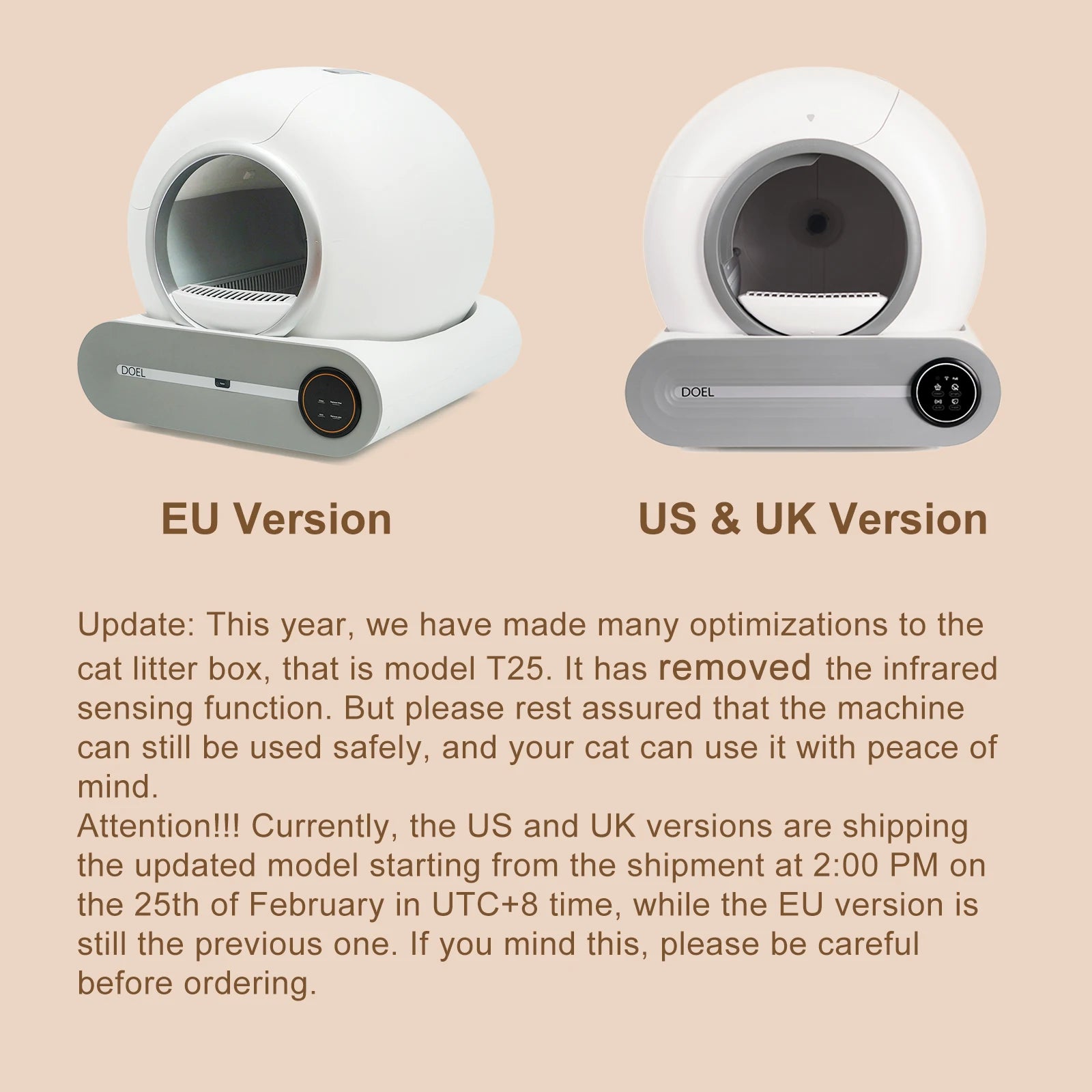 Self Cleaning Cat Litter Box with Trash Bag & Litter Mat Smart Cat Toilet Control 2.4G Wi-Fi.