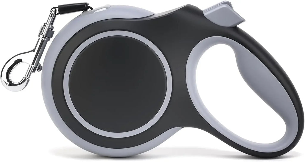 26 Ft Retractable Dog Leash Heavy Duty For Dogs Up To 110 lb.  Anti-Slip Rubberized Handle One Handed Brake Strong Nylon Tape.