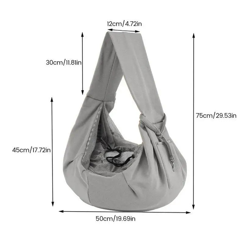 Sling Carrier Reversible Carrying Bag for Cats, Dogs, and Puppies.
