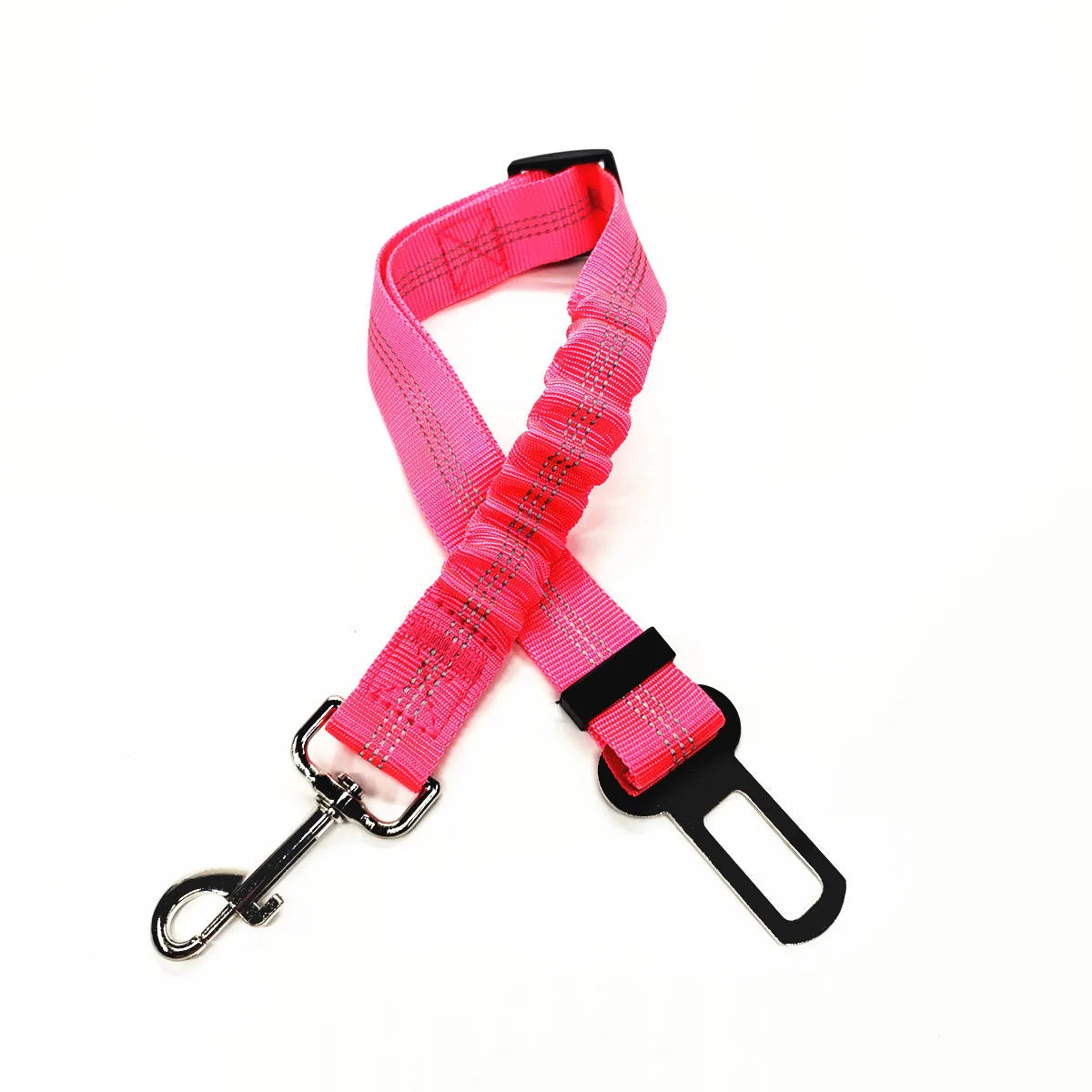 Adjustable Pet Car Seat Belt Leash for Dog Safety.  Has Nylon, Reflective, Cushioning, Elasticity Leash.