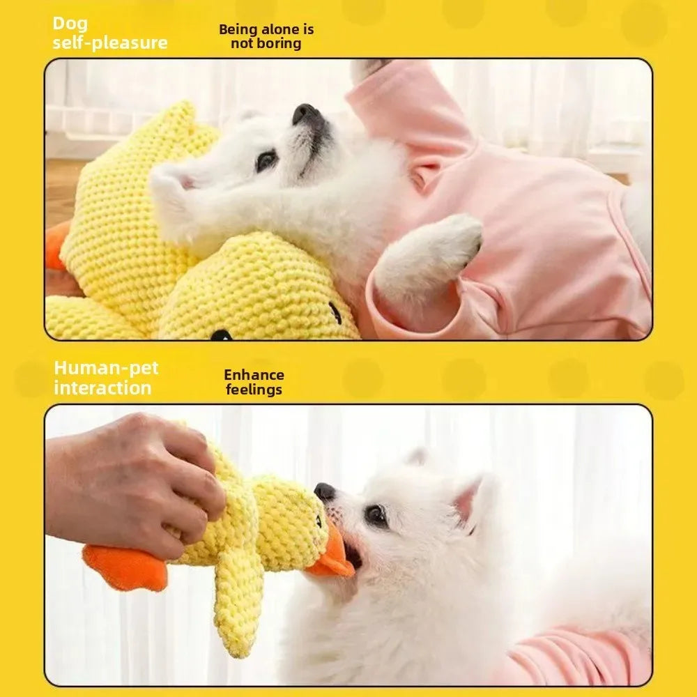 1/3 PCS Squeaky Duck for Dogs. Calming, Plush, Luxury, Sleep Aid and Durable Puppy Companion Pet.