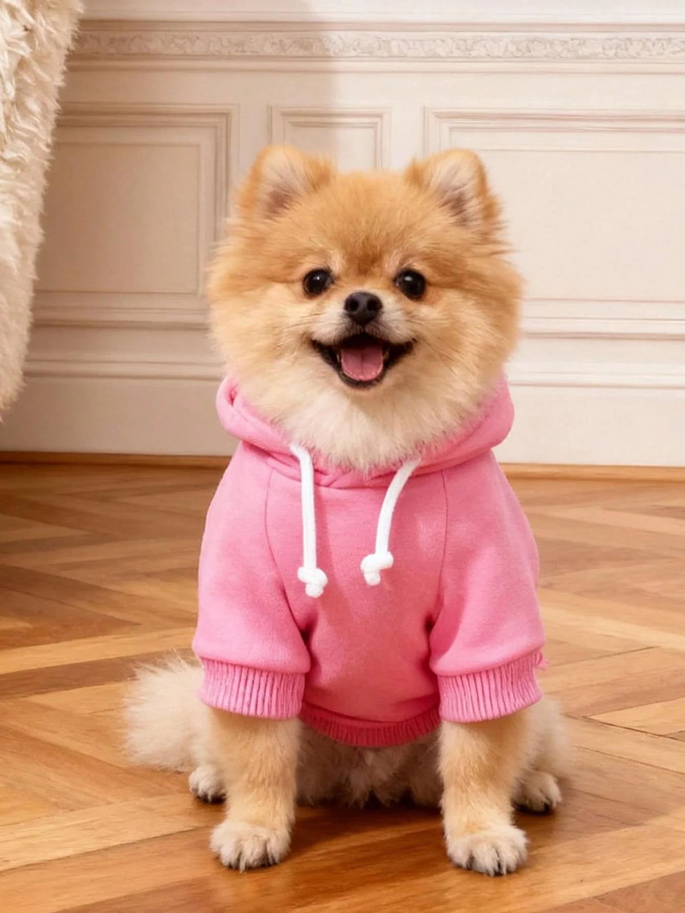 Polyester Warm Basic Hooded Sweatshirt Suitable for Indoor and Outdoor Cats and Dogs.