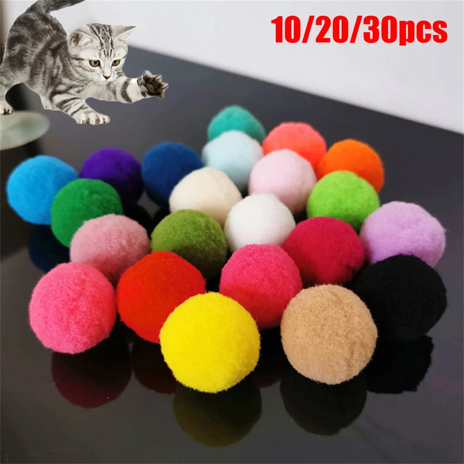 Pet Cat Plush Ball Toy Polyester Material Training Toy.