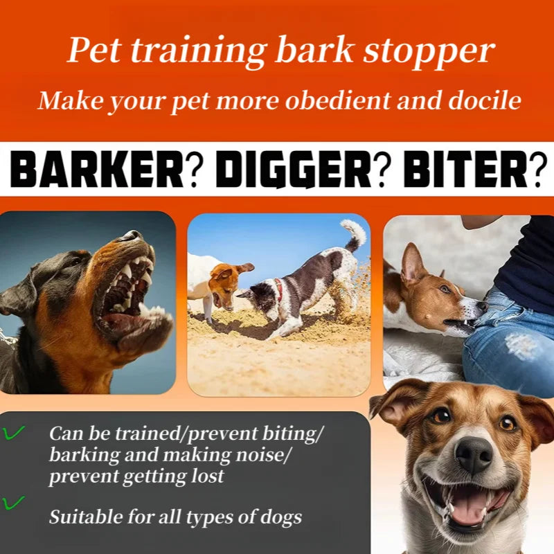 Waterproof Dog Bark Collar, Rechargeable Anti-Bark Collar for Small and Medium Dogs.