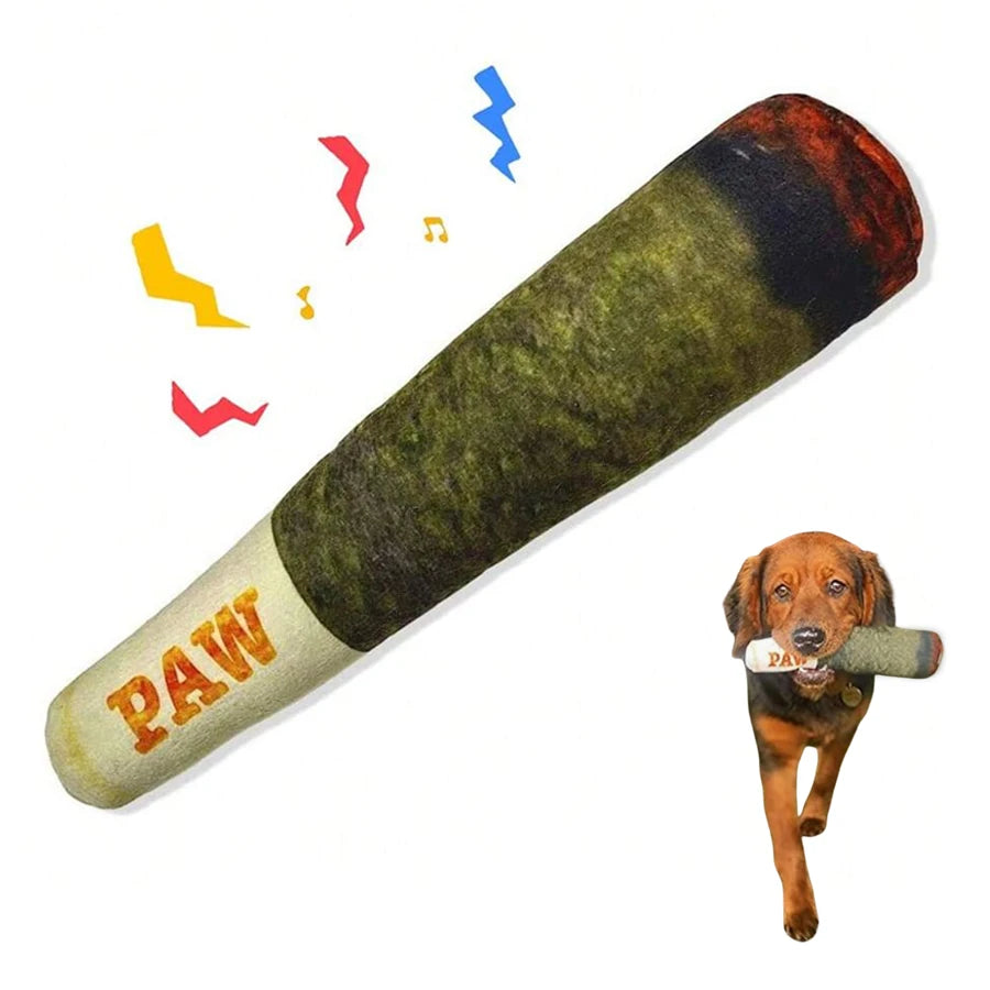Cigar Design Squeaky Chew Toy For Small Medium Dogs.
