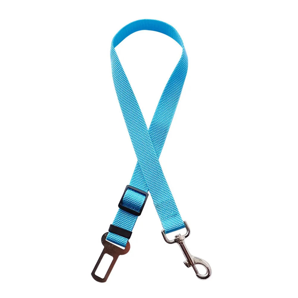 Adjustable Pet Car Seat Belt Leash for Dog Safety.  Has Nylon, Reflective, Cushioning, Elasticity Leash.