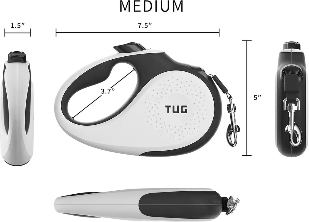 16 Ft Retractable Dog Leash With 360 Degree Tangle-Free Nylon Tape For Medium Dogs Under 55 lb.