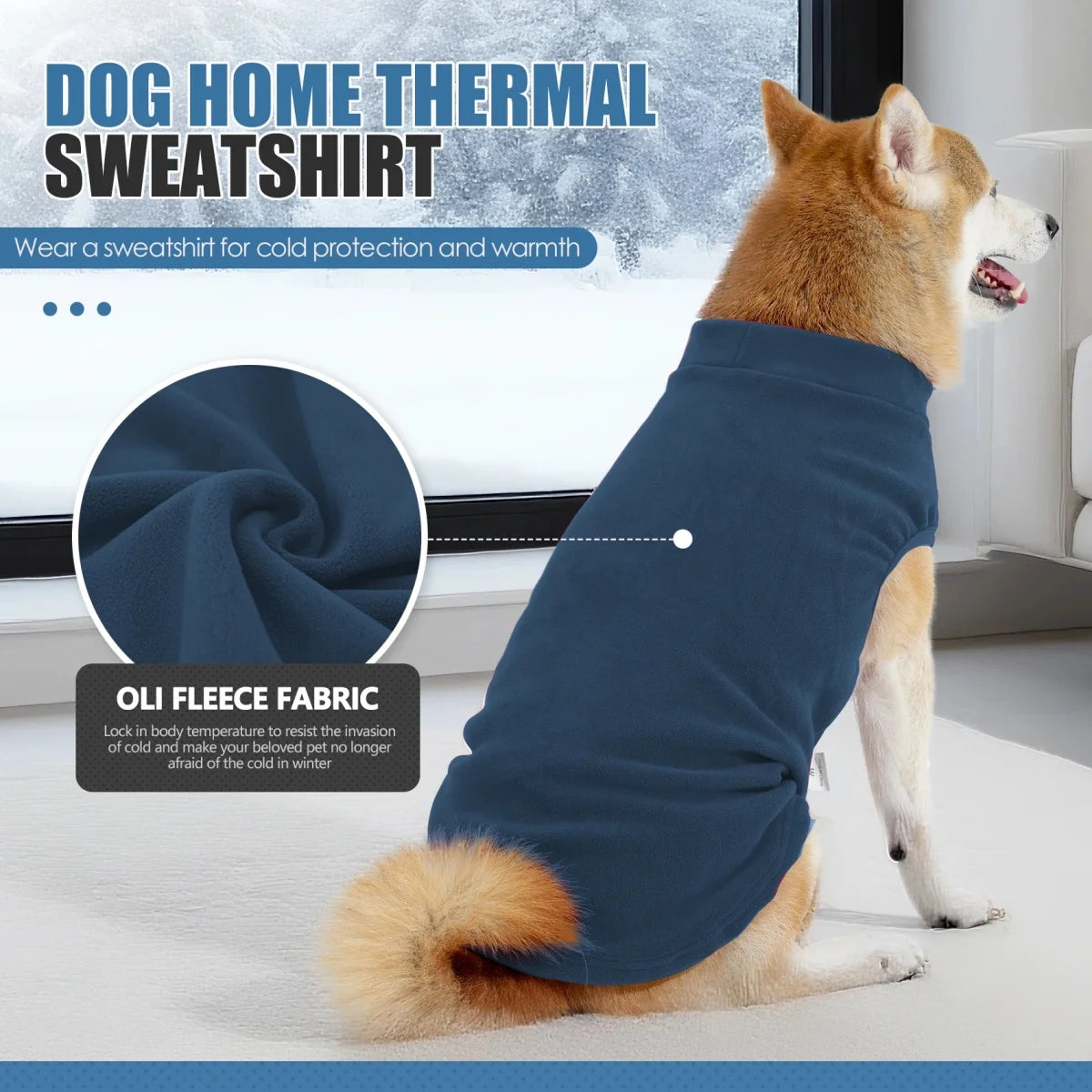 Cozy Solid Color Dog Sweater.  Lightweight Stretchy Pullover Sweater.