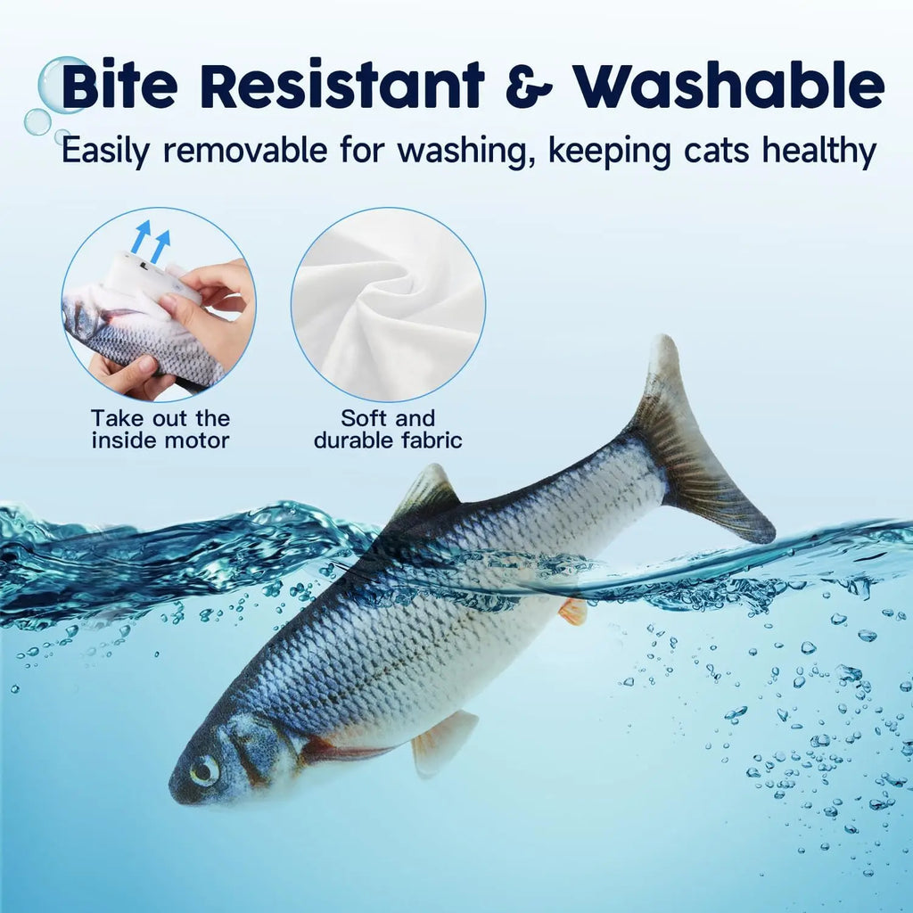10.5 Inch Flopping Fish Cat Toy With Catnip