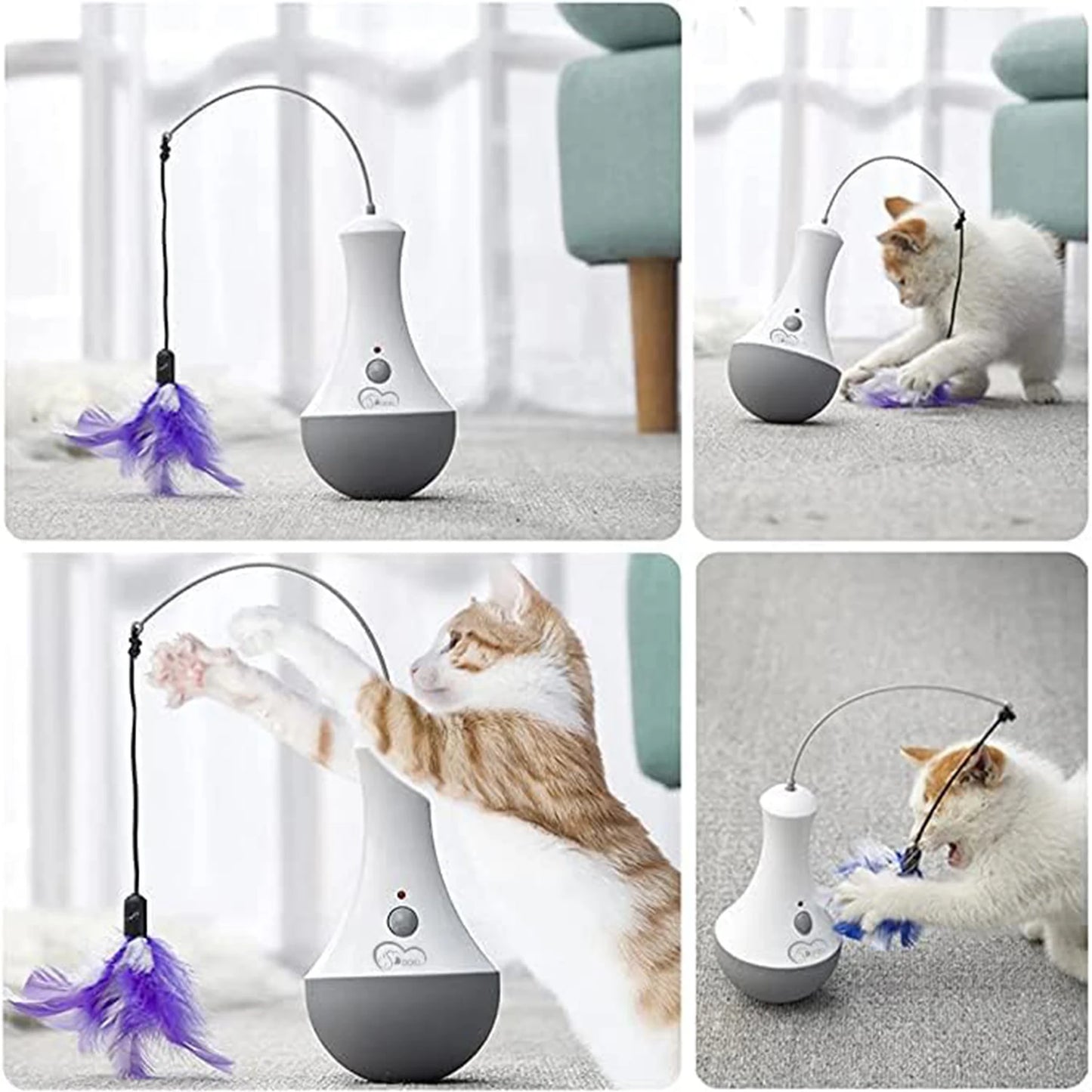 Cat Interactive Automatic Feather Kitten Teaser.