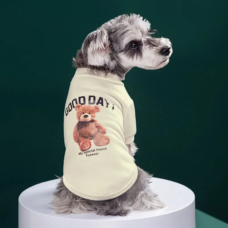 Dog and Cat Warm Pullover Sweatshirt with a Bear Pattern. Shirt for S/M Dog/Cat and Puppies.