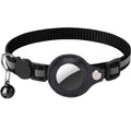 Reflective Cat Collar with Apple Air-Tag Holder Adjustable and Stylish Design for Kitten Safety.