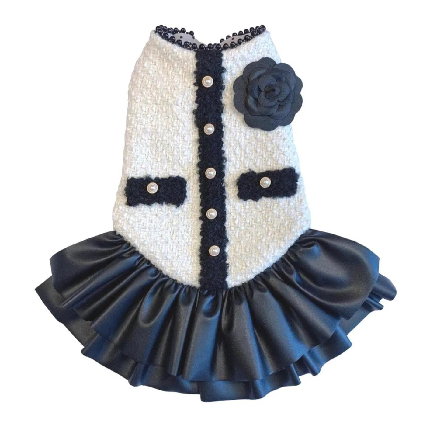 Knitted Pet Princess Dress for Dogs and Cats.  Dress for Small Dog, Puppy and Kitten.  Perfect for Spring and Autumn.