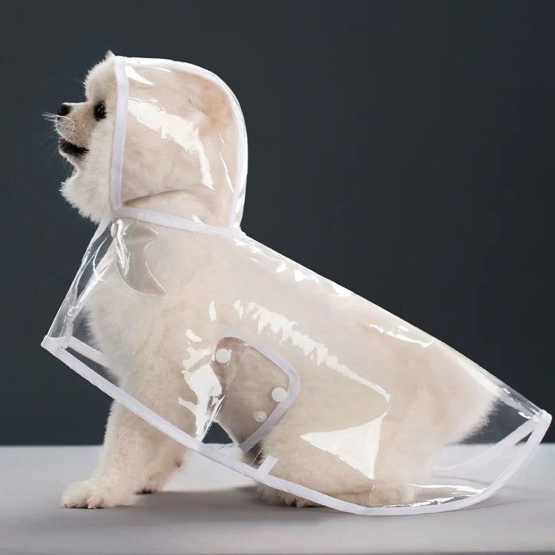 Dog Raincoats Transparent, Waterproof and Windproof. Sizes Small, Medium, Large and Extra Large.