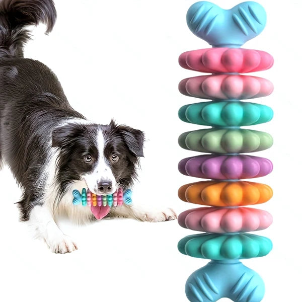 2 Pieces Pet Toy Dog and Cat Chew Bone, Durable and Teething-resistant Design.