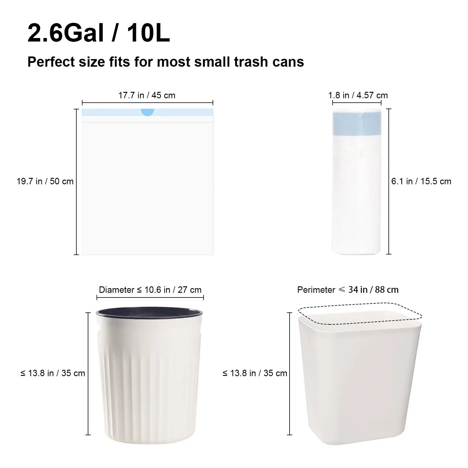 DOEL Self-Cleaning Cat Litter Box Poop Bags Drawstring Design, 17x19 in/45x50 cm, 60 Count.