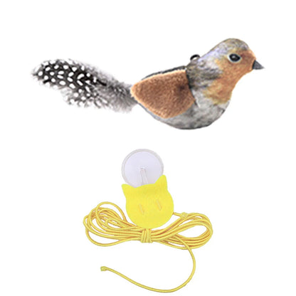 Lifelike Bird Simulation with Catnip Cat Teaser & Cat Toys.