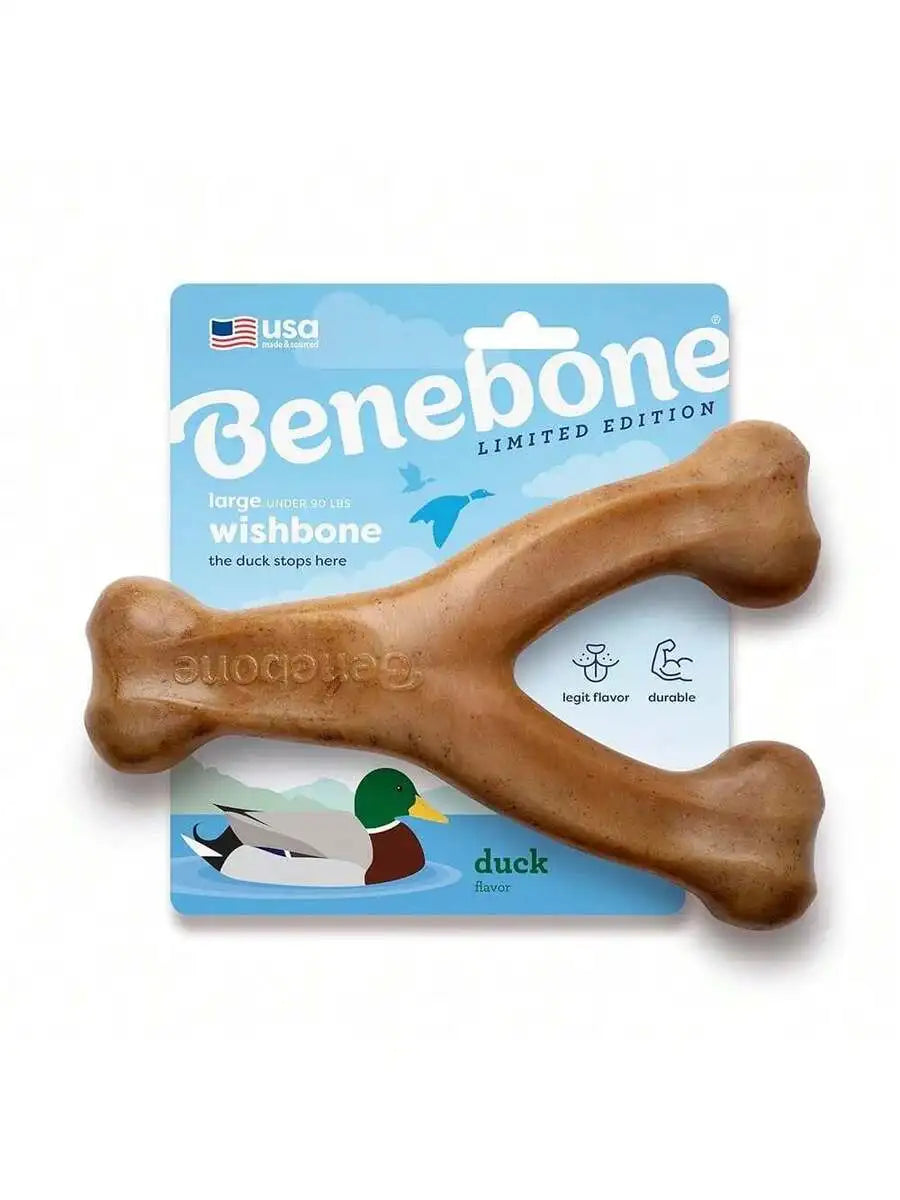 Wishbone Dog Real Duck Flavored Chew Toy For Aggressive Chewers.