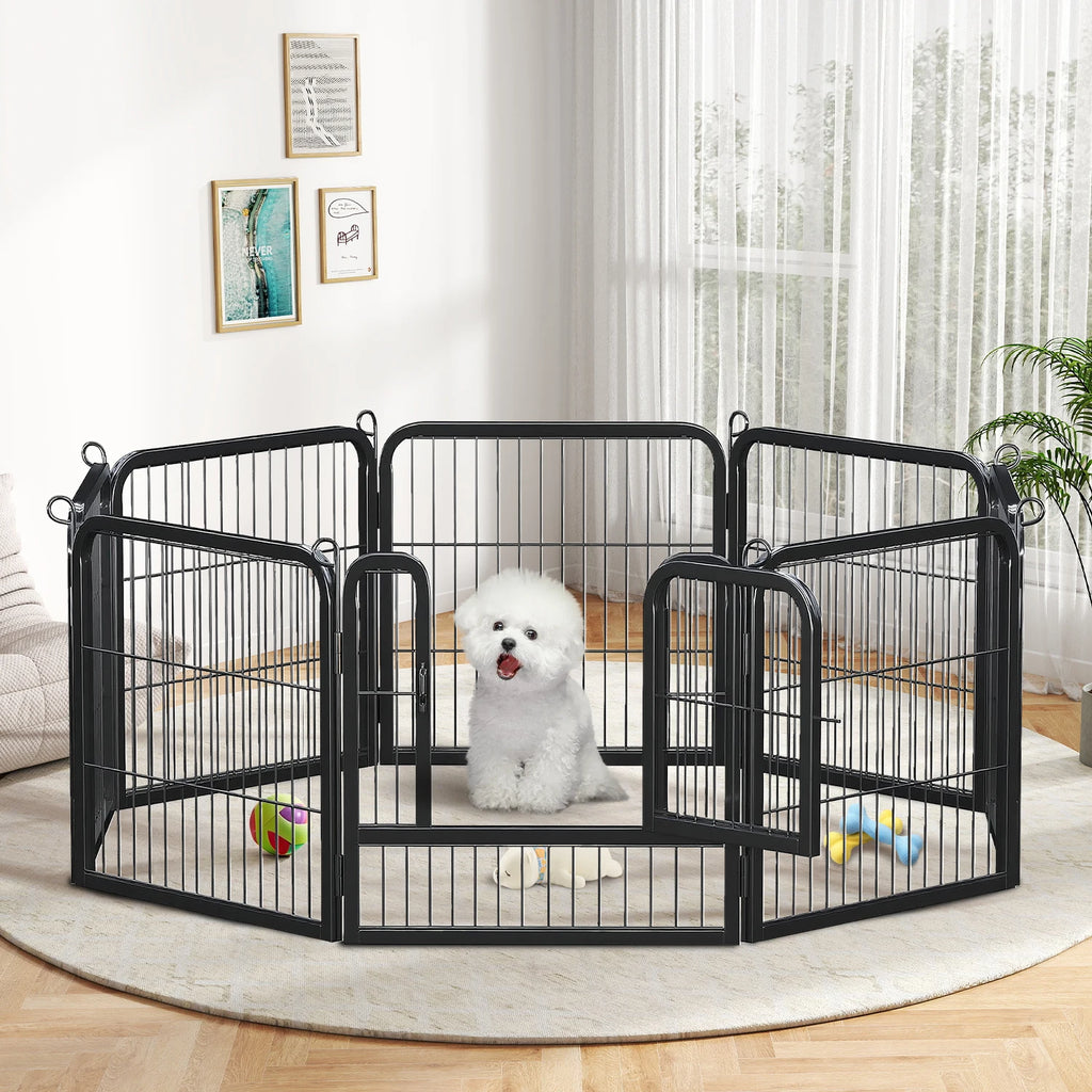 Heavy-Duty Metal Puppy Playpen.  Indoor and Outdoor Use.