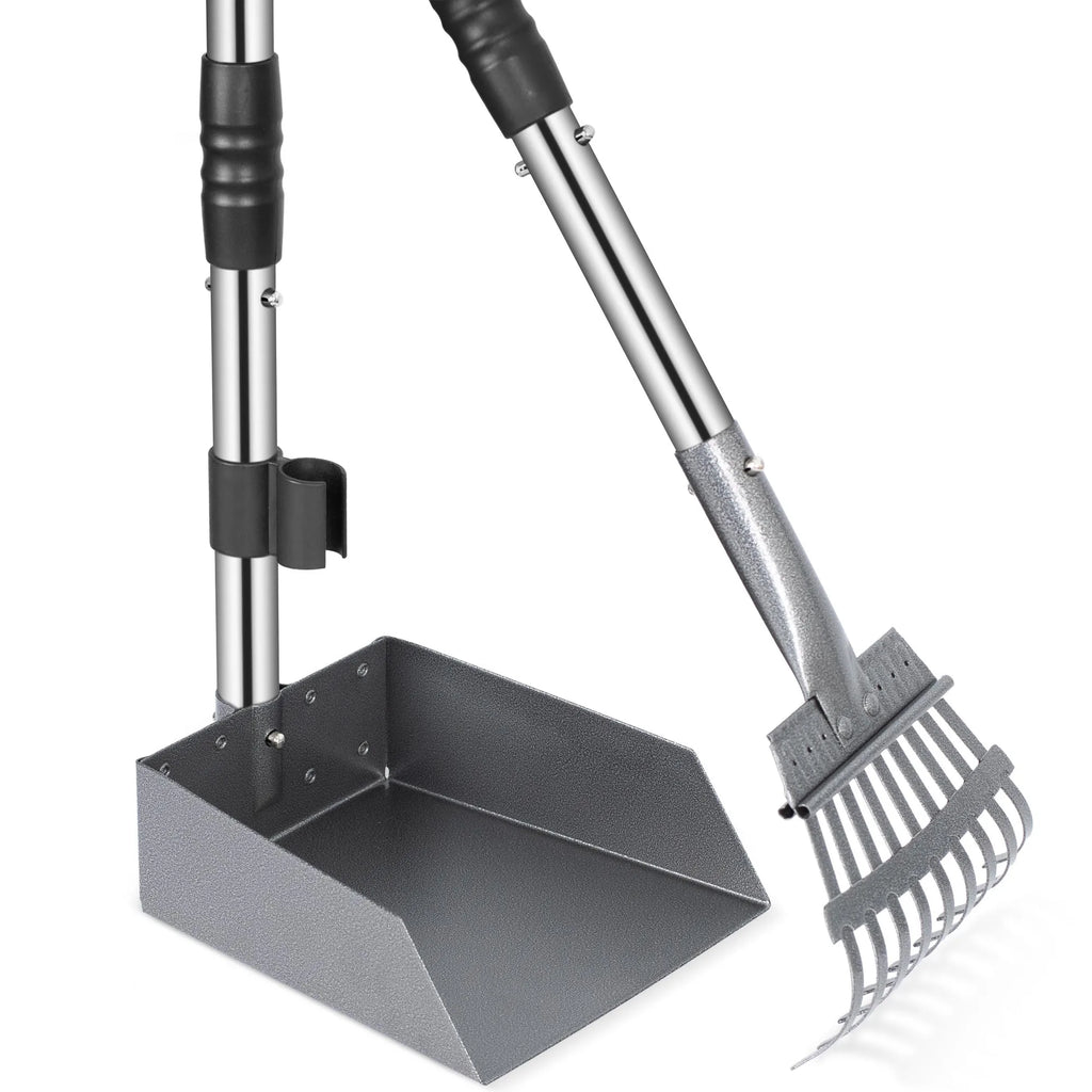 Dog Pooper Scooper, Dog Poop Tray and Rake Set.