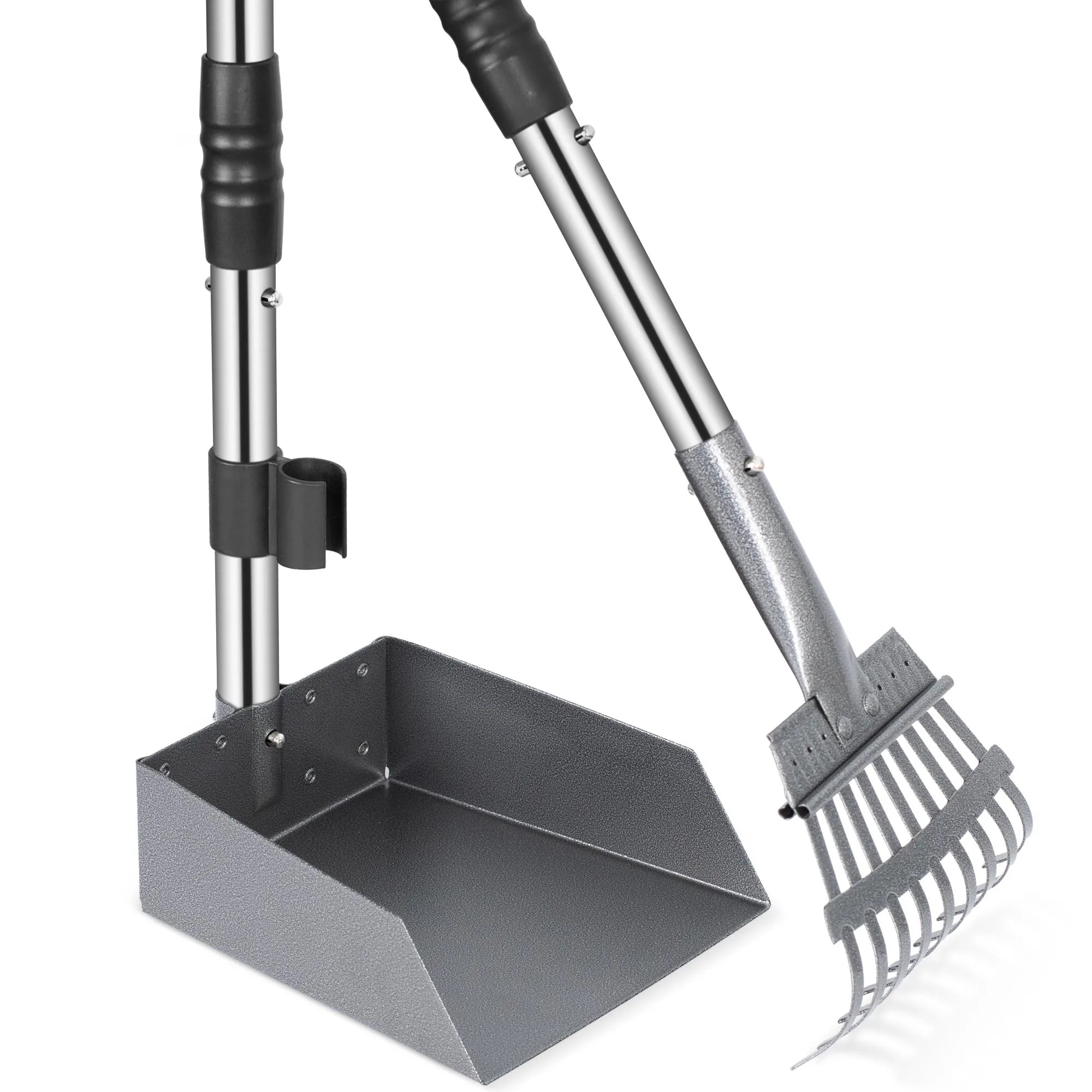 Dog Pooper Scooper, Dog Poop Tray and Rake Set.