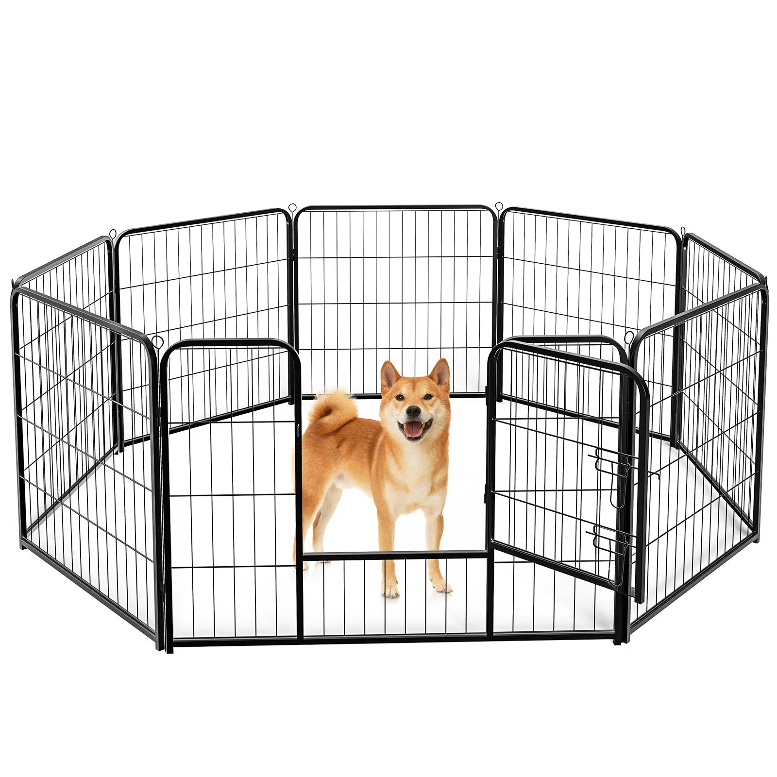 Metal Panels Outdoor Playpen for Large Dogs, Puppies, Cats and Kittens.