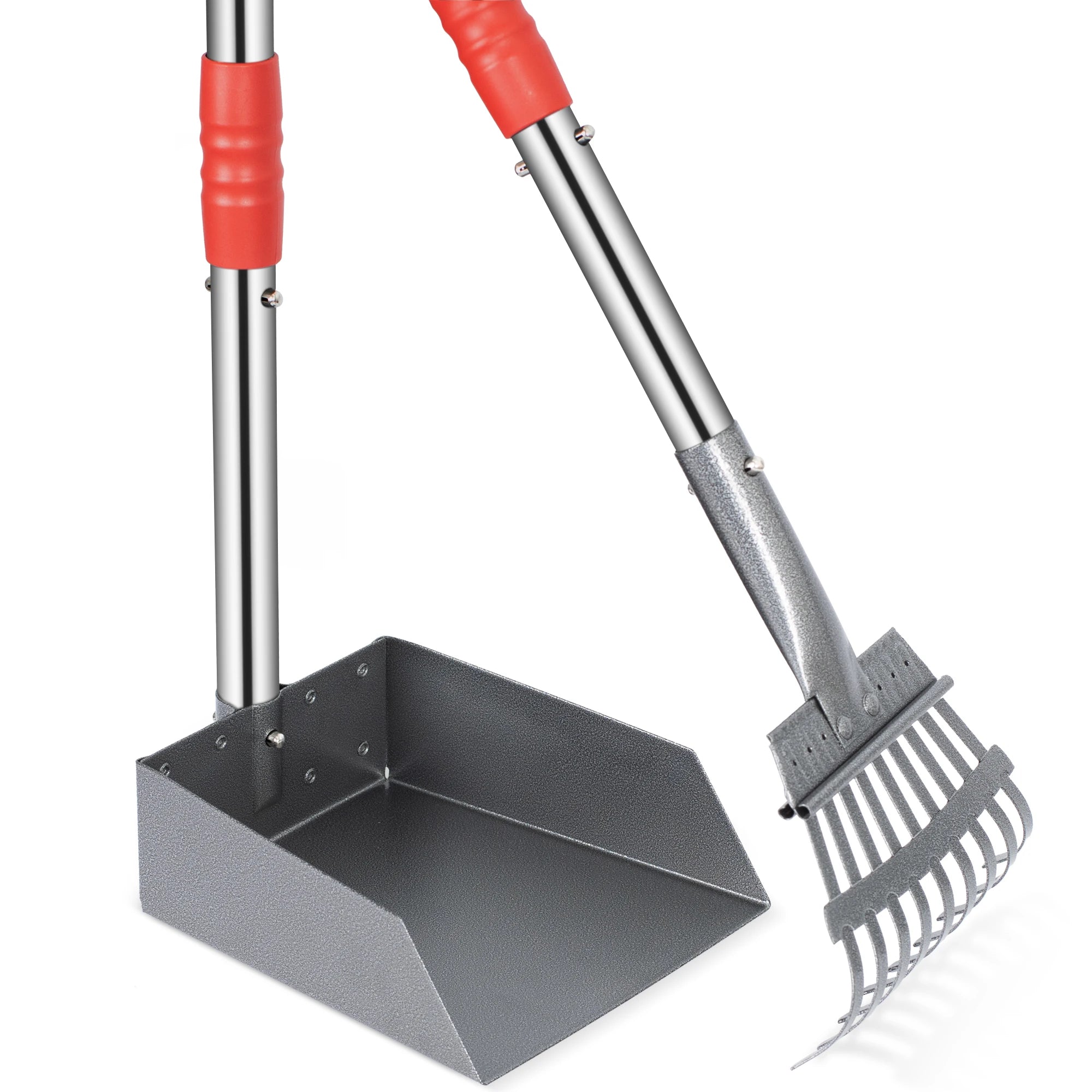 Dog Pooper Scooper, Dog Poop Tray and Rake Set.