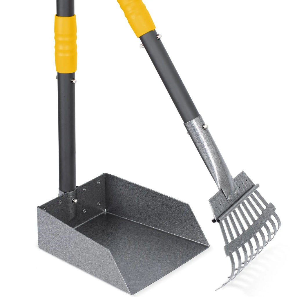 Dog Pooper Scooper, Dog Poop Tray and Rake Set.